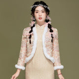 風花冬裝旗袍外套