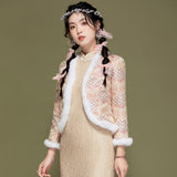 風花冬裝旗袍外套