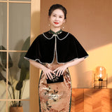 黛芳冬裝旗袍外套