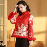 羽花冬裝旗袍上裝