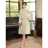 潔花冬裝旗袍