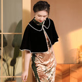 黛芳冬裝旗袍外套