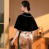 黛芳冬裝旗袍外套