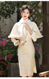 霞翩冬裝旗袍套裝